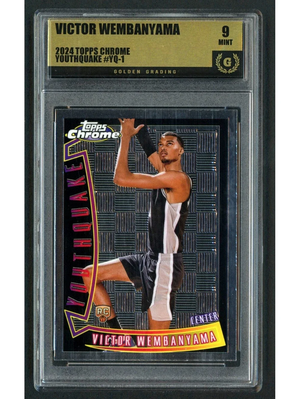 2024 Topps Chrome Youthquake Victor Wembanyama #YQ-1 Rookie (RC) Graded Mint 9